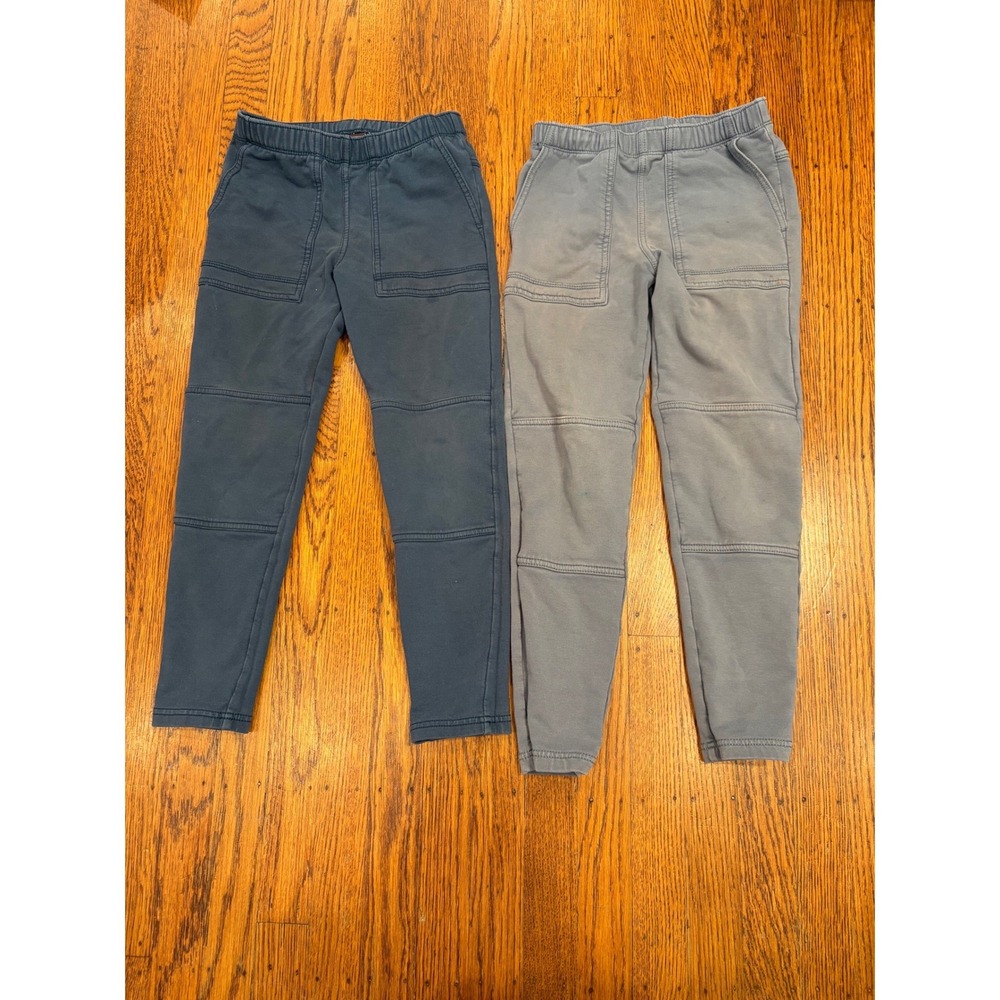 Tea Collection Boys Moto Jogger Sweatpants Set of 2 Navy Blue Steel Size 8